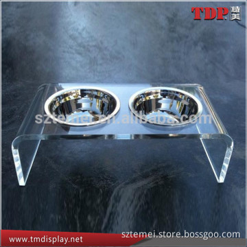 clear acrylic personalized dog bowl